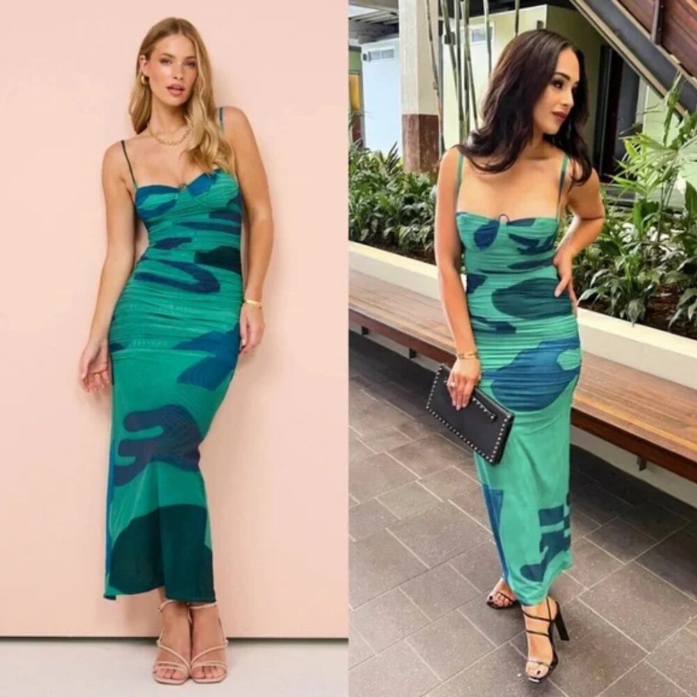 SIR the Label Frankie Gathered Midi Dress